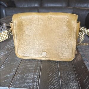 Madewell Tan/olive Leather Crossbody Bag